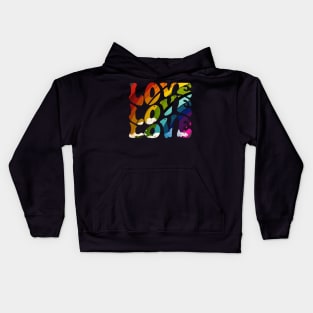 Love Love Love - Spread Positivity Kids Hoodie